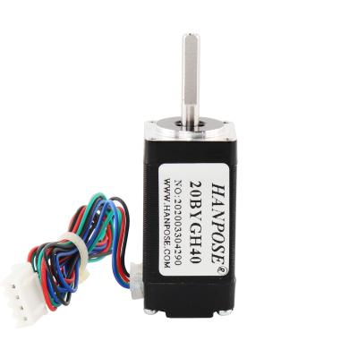 China silver nema8 mini stepper motor 30mN.m 0.8A 20BYG40 40MM with worm gear 12v stepper motor for 3D printer 20*20*40mm accessories for sale