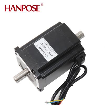 China nema34 stepper motor 6.0A 34HS11860-SZ 8.0N.m hybrid NEMA 34 34HS11860-SZ stepper motor dual shaft spindle motor for sale