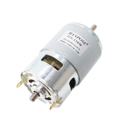 China Durable 775 150W 12000RMP Dc Motor Ball Bearing Dc Motor 12V High Torque Mechanical Double Large High Power Dc Motor hanpose for sale