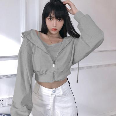 China Spring Summer Breathable Women Clothing Wholesale Zipper Hoodies Jacket Sweatshirt Cardigan for sale