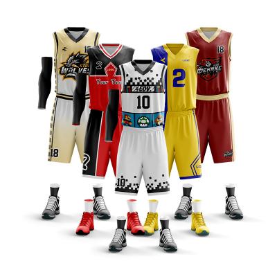 China Custom Antibacterial Basketball Sports Basketball Uniform Wear Suit Wears for sale