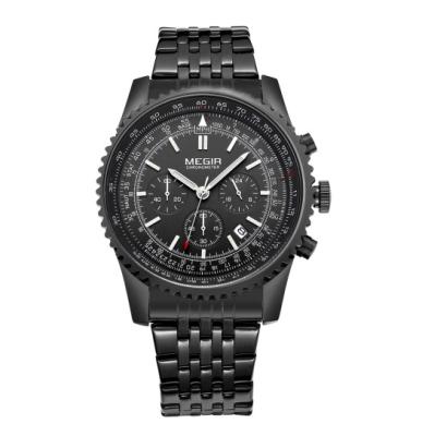 China 2008 Chronograph Megir Business Watch Stainless Steel Brand Quartz Watch Wrist Watch For Men Wrist Watch for sale