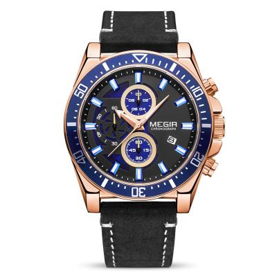 China Original Megir Chronograph Watch High Quality Mens Wrist Watch Custom Logo Watch OEM for sale