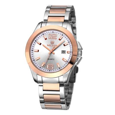 China Megir 5006 Lady Watches Steel Band Rose Golden Casual Quartz Women Luxury Classic Wrist Watch Water Resistant for sale