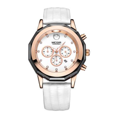 China Chronograph megir 2042 hot goods luxury brand your own watch OEM ODM luminous quartz women watches for sale