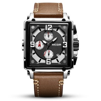 China Multifunctional retro chronograph square dial sports wristwatch for men's relojes hombre for sale