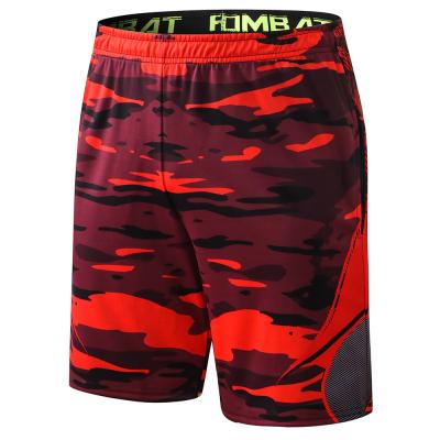 China 2021 Camouflage Print Running Breathable Basketball Antibacterial Men's Fitness Cycling Sports Antibacterial High Training Shorts for sale