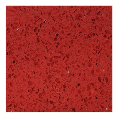 China Modern Luxury Red Galaxy Stone Marble Extreme Ocean Red Quartz Floor Tiles for sale