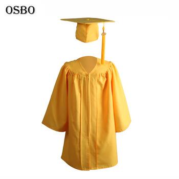 China School Clothes 100% Matte Polyester High Qualtity Kids Graduation Gown and Hat and Tassel for sale