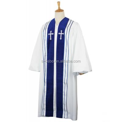 China Wholesale Hot Sale Modern Custom Made Unisex White Church/Royal Clergy Uniform Robes Clergy Blue/Navy Blue/Navy Blue/Navy Blue Clergy Uniform Robes Cassock for sale