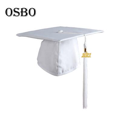 China 2021 Wholesale Hot Sale White School Graduation Hat For College for sale