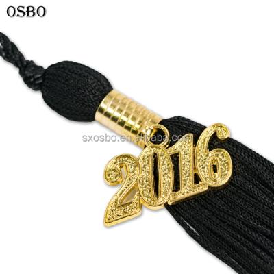 China PC low price tassels and year charm for graduation dress for sale