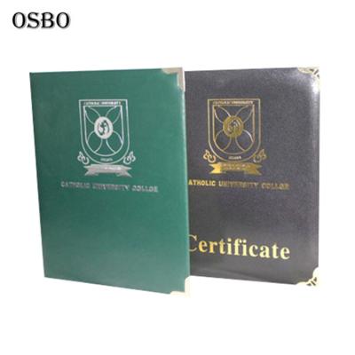 China Leatherette cover/leatherette smooth holder/leatherette grain/material PU/A4 diploma paper graduate diploma for sale