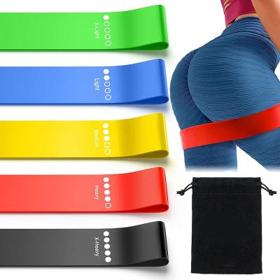 China Workout 5 Set of Exercise Workout Booty Bands for Women and Men Yoga, Physiotherapy and Pilates for sale