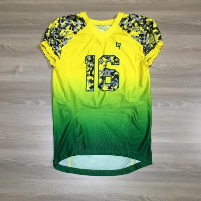 China Antibacterial Sublimation American Football Jersey Printed Custom Youth American Football Wear Uniform Tops for sale