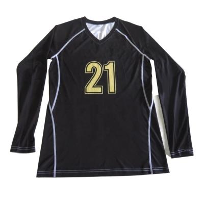 China Lightweight 100% Polyester Bespoke Lady Ladies Volleyball Uniforms Long Sleeve Volleyball Jerseys for sale