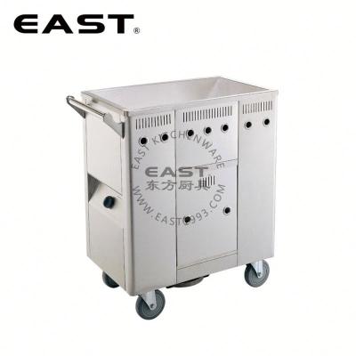 China Stainless steel hand gas cart for dim sum cart cart 111101 for sale