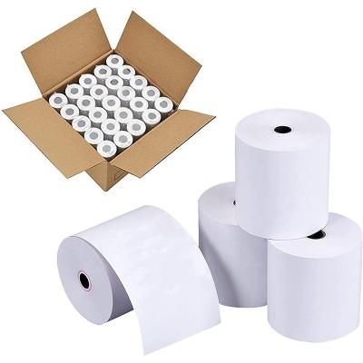 China POS ATM Credit Card Bank Lottery Ticket Checkout Supermarket Restaurant Custom Printed Cheap Price A Grade 57mm 65 GSM 2 1/4 Receipt Thermal Paper Rolls For ATM/POS/ cash register for sale