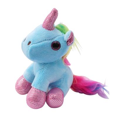 China High Quality Chain Unicorn Plush Toy Lying Unicorn Doll 9CM Pendant Main Stuffed Plush Toy From The Net Celebrity Kids Gift Sames Doll for sale