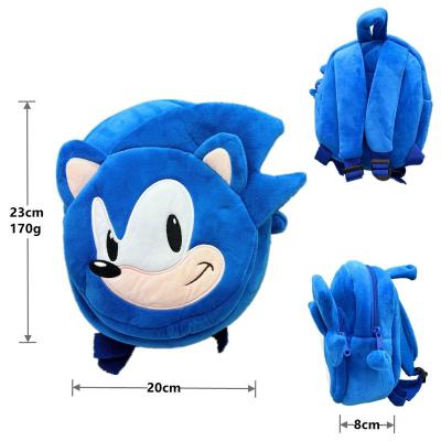 China 22cm Sonic Backpa Plush Toy Sonic Hedgehog Backpack Plush Doll Plush Toy Sonic Bag Mouse Ultrasonic Doll Kids Gift for sale