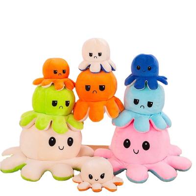 China High Quality 20CM Reversible Flip Octopus Plush Toy With Double Sided Flip Octopus Doll Factory Direct Sales Various Colors for sale