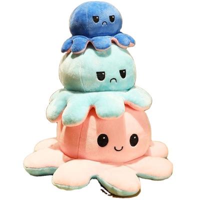 China High Quality 30CM Reversible Flip Octopus Plush Toy With Double Sided Flip Octopus Doll Factory Direct Sales Various Colors for sale