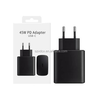 China High Speed Original Box 45W Charger For Samsung Charger US/EU/UK PD USB C Adapter Type c Travel Charger For Samsung S20 S21 Note 10 for sale