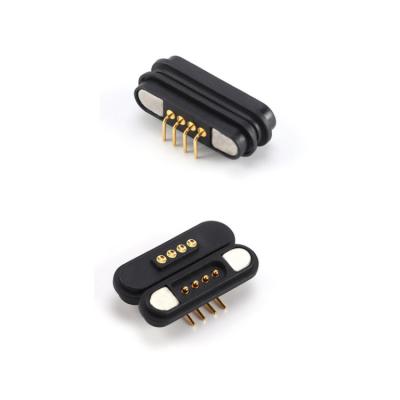 China audio & Needle 4 Pin Pogo Pin Magnetic Data Connector Visual Curved Charging Male Female Set for sale