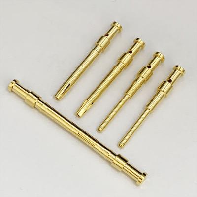 China Custom High Current Pin Gold Plated Brass Male Female Pogo Pin Contact Pin SMT Connector Pin Wire Pin High Quality Spring Type for sale