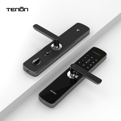 China Wooden or Metal Doors Tenon Smart Home E3 Electronic Biometric Keyless Smart Fingerprint Door Handle Lock for sale