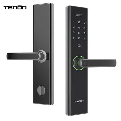 China Wooden or Metal Doors or Keyless Entry Digital Fingerprint Door Lock Security Door Lock Tuya Smart Electronic Handle Lock for sale