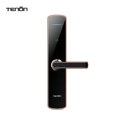 China Best Fingerprint Door Latch Smart Home Keyless Code Password Smart Digital Door Handle Electronic Doors Wooden or Metal Lock for sale