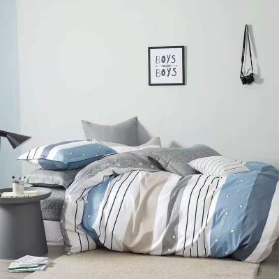 China Non-Toxic Fashion Sheet Star Textured 100% Cotton Duvet Cover Bedding Set Flat Sheet Comforter Bedding Set for sale