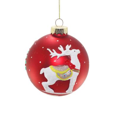 China Personalized New Lovely Christamas Home Decoration Christmas Ball Glass Ball Christmas Tree Decoration Ball for sale