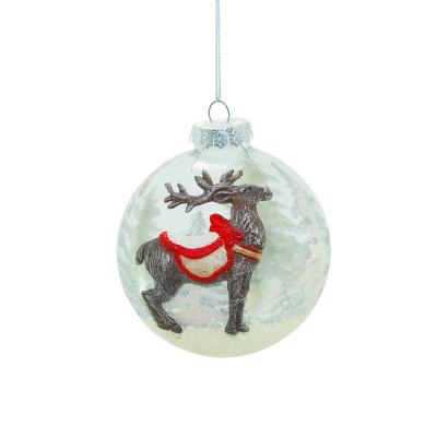 China Factory Wholesale Glass Christmas Tree Decoration Ball White Christmas Hanging Ball Ornaments Ball Customized Patterns Color for sale