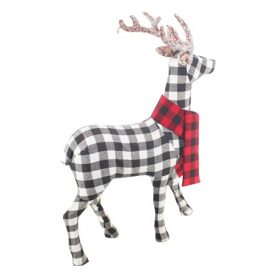 China 2022 Outdoor Plastic Flashing Elk Reindeer Christmas Ornaments Large Plastic Christmas Decorations for sale