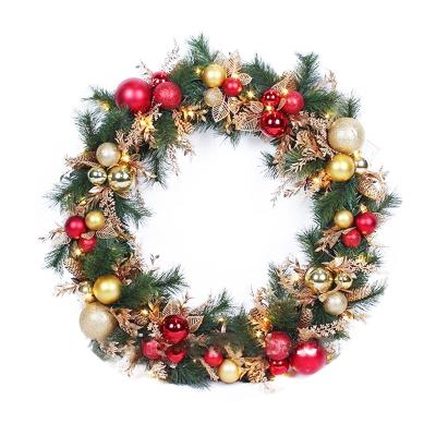 China New Christmas Wreath Lovely Selling Christmas Garland Decoration PVC Colorful Attractive Hot Christmas Wreath for sale