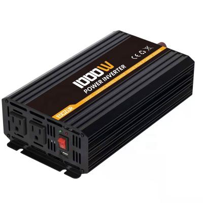 China Solar Power System 1000w/1000watt 110v 220v DC 12v 24v AC Off Grid Solar Power Car Pure Sine Wave Inverter for sale