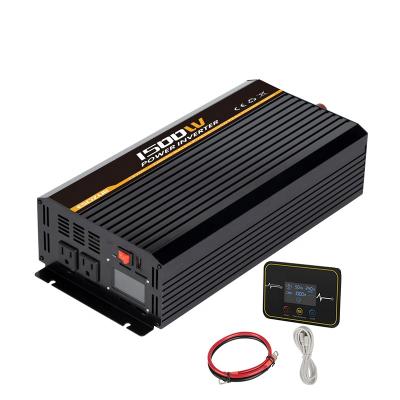 China Solar Power System 1500w off grid high frequency 12v dc to ac 220v pure sine wave solar power inverter with charger for sale