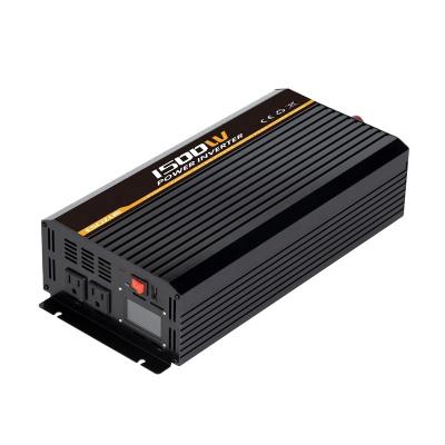 China DC12V/24V solar power system to AC110V/120V/220v/230v 1500watt single phase pure sine wave solar car power inverter 1500w 12V 220v for sale