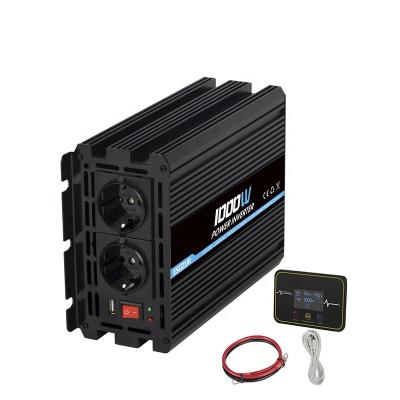 China Off Grid Power Inverter Dc/ac 1000w 12v 24v 48v To 110v 220v With Remote Control For Solar Energy System 220*165*85mm for sale