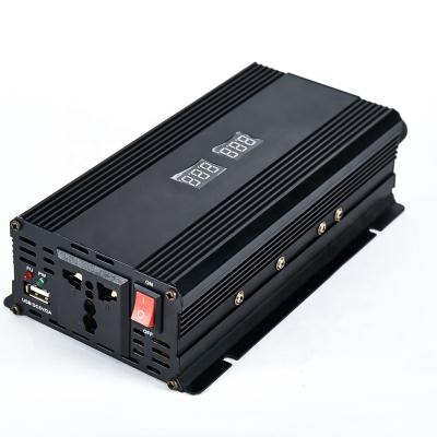 China Solar Power 500w Peak 1000w Led Display Sine Wave Car Power Inverter 24v 220v 193*95*55mm for sale