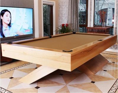 China Indoors American Snooker Game Customized Modern Design Wood Grain Snooker Table X-base 9ft Snooker Table for sale