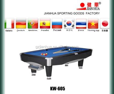 China Factory Warranty Good Quality 9FT Leather Biliard Pocket Snooker Table for sale