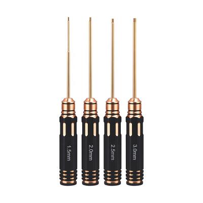 China Vehicles & Remote Control Toys 4pcs Hex Screwdriver Set 1.5mm 2.0mm 2.5mm 3.0mm Titanium Hexagon Screwdriver Wrench Tool Kit For RC Car Helicopter FPV Drone for sale