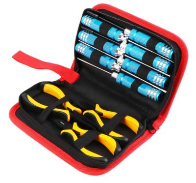 China Rc Hobby 10IN1 RC Tool Kits Box Screwdriver Set Pliers Hex Socket Socket Repair For RC Car Boat Quadcopter Helicopter for sale