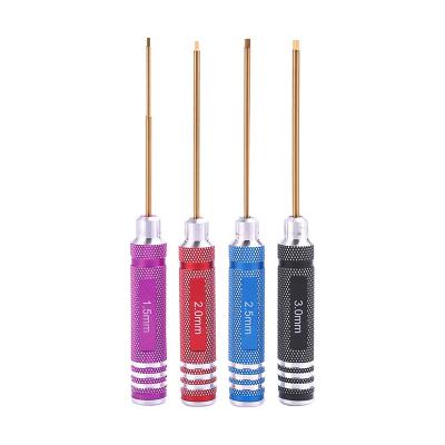 China Factory NEW 4Pcs Aluminum Alloy RC Hobby Master Tool Kit Screwdrivers Hex RC Models For RC Car Boat Helicopter for sale