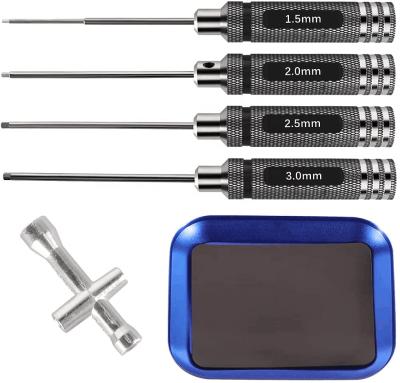 China RC Hobby RC Hex Screwdriver Model Tools Set for Multi-Axis RC Helicopter Car Drone, 6 Set Hex Screwdriver RC Repair Tool Kit for sale