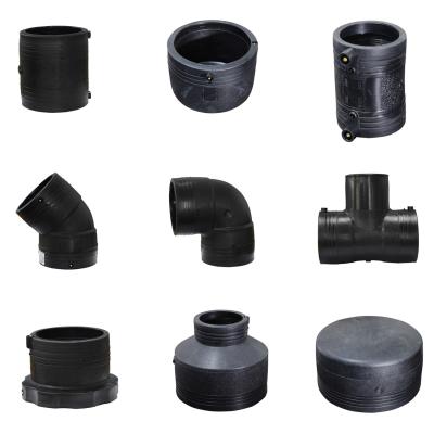 China Pipe Lines Connect Welping Electrofusion High Quality HDPE Fitting Elbow Flange Welding Coupling Fittings for sale