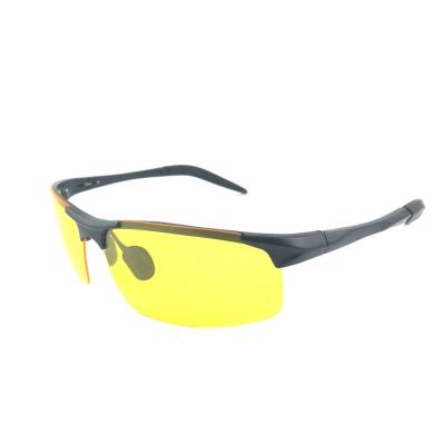 China Fashion Sunglasses Sports Model Rimless Aluminum Night Driving Glasses for sale